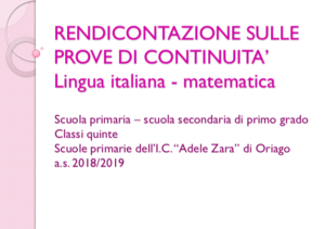 prove di continuità